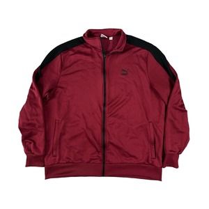 Puma Burgundy Track Jacket Long Sleeve Full Zip‎ Sz XXL